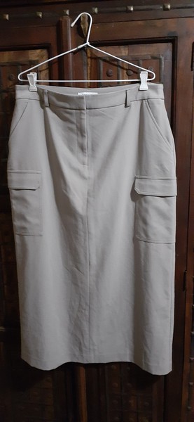 Preview size 16 beige long lined cargo skirt