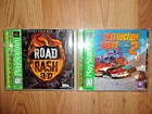 PlayStation 1 ROAD RASH 3-D + DESTRUCTION DERBY 2 PS1 Complete Tested Lot