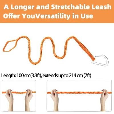 Hell Orange Helles Seil Leine Angeln Mit Carabiner Aluminiumlegierungschnalle
