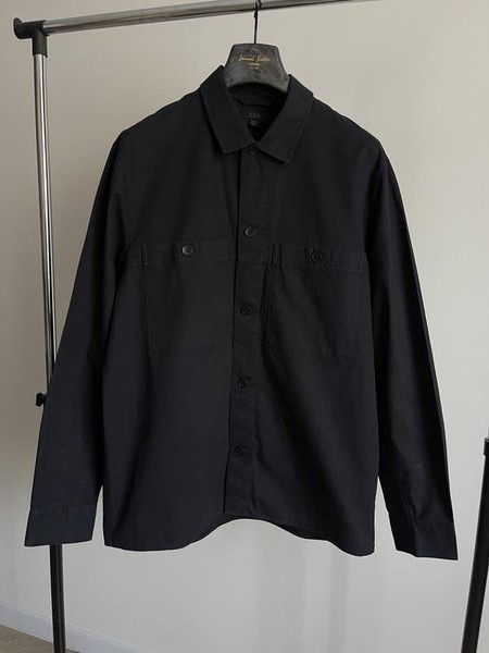 Men COS Shirt Black Cotton L