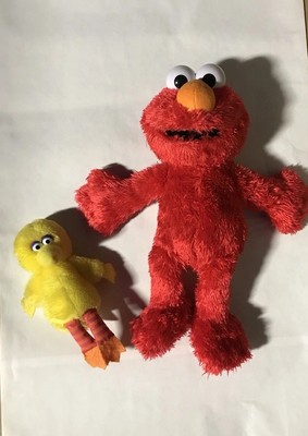 Sesame Street Hasbro 2016 Talking Tickle Me Elmo 14''  Big Bird Applause Plush 8 