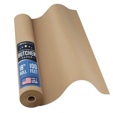 Brown Kraft Butcher Paper Roll 18 Inch x 100 Feet USA Made Food-Grade Paper