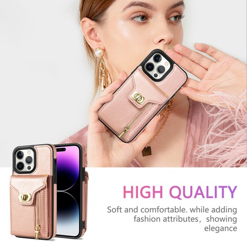 Damen Umhängetasche Leder Geldbörse Karte für iPhone 15 Pro Max 14 13 12 11 XS XR - Bild 3 von 52