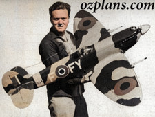 WW2 Supermarine Spitfire IX 64" WS PRINTED RC MODEL AIRPLANE PLANS TEMPLATES