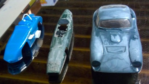 COX 1/24 BRM, KB COBRA & 1/32 UNKNOWN SLOT CAR JUNK HARD BODIES TO PAINT/MODIFY