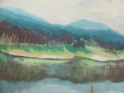ANTIQUE OIL ON CANVAS PAINTING - Picture 3 of 9