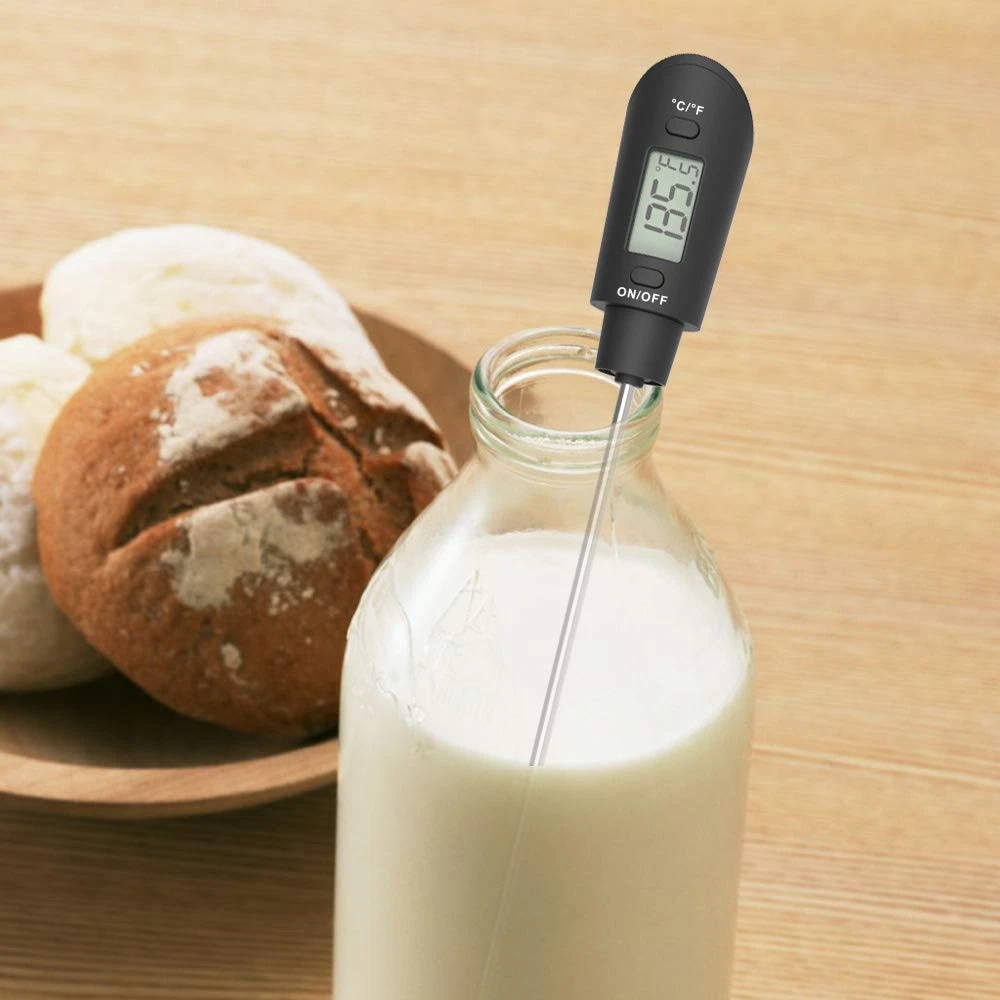 Digital Meat Thermometer Spatula Pot Clip 9" Probe BPA Free Silicone Kitchen