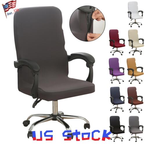 Computer Office Swivel Chair Covers Stretch Anti-slip Desk Task Seat Slipcover