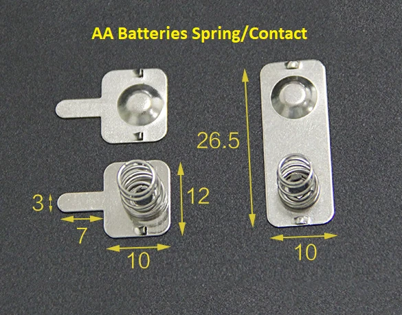 Metal Battery Spring Plate Set for AA AAA Positive Negative Contact Pairs Repair