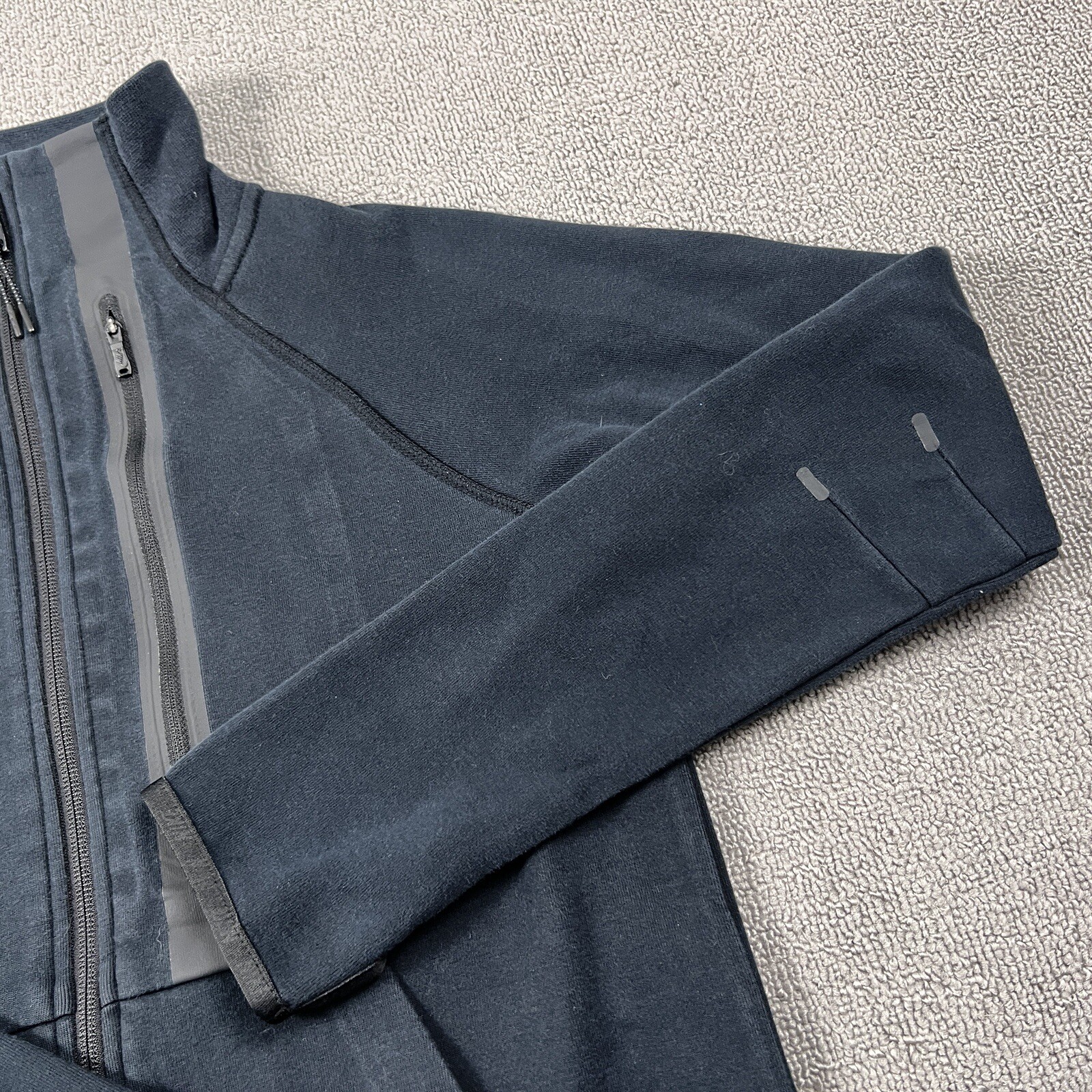 SACAI X NIKE Nike Giacca Donna Piccola Nera Pile Tecnico Manica Lunga Maglione Felpa Donna