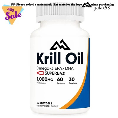 60 softgel capsules Omega-3 EPA-DHA krill oil supplement