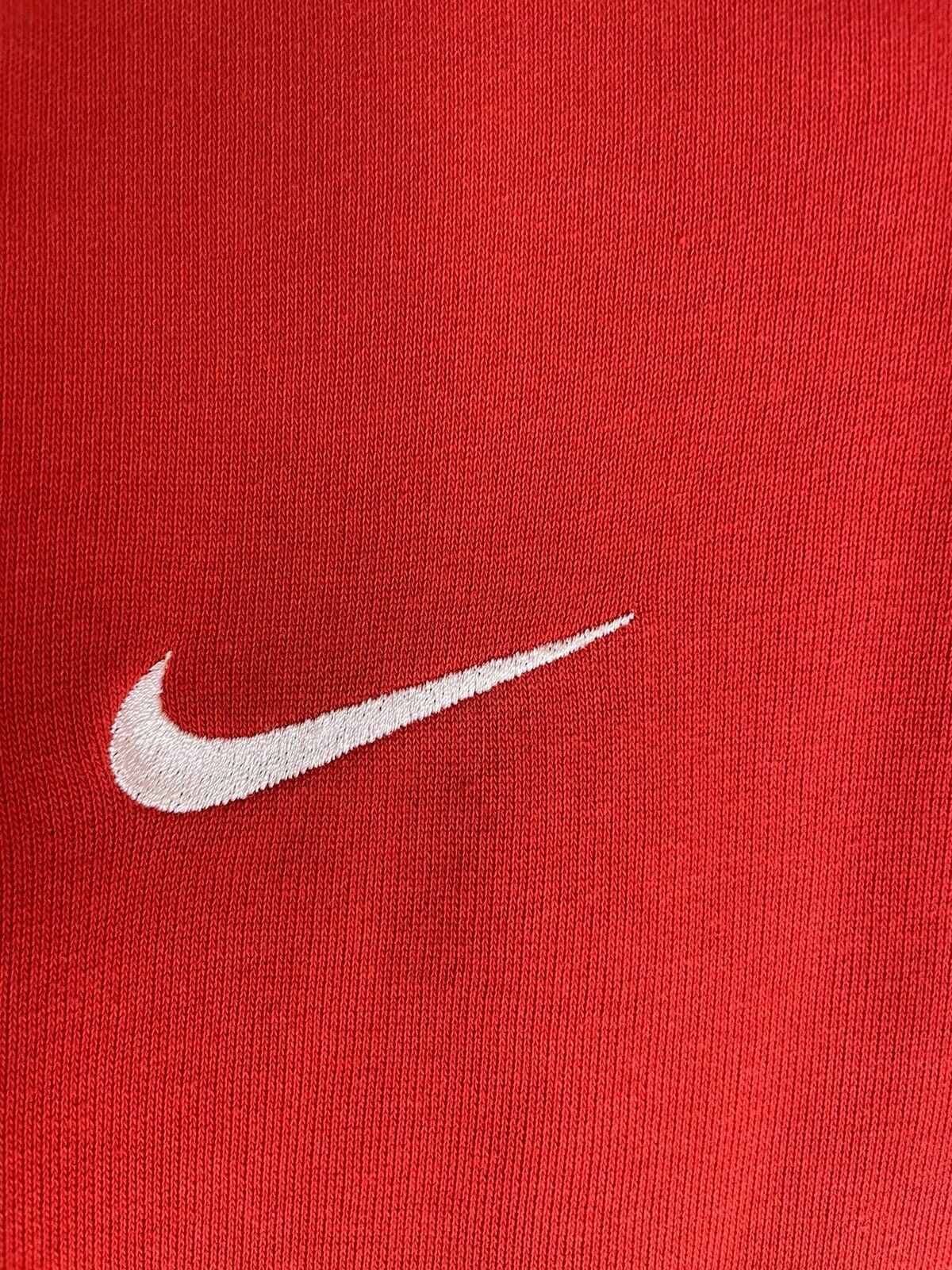 Y2K Nike Swoosh Hoodie-Red-size L - image 3