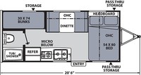 2021 Apex 185BH MODÈLE 2021 BUNK BED SEULEMENT 2830 LBS WOW!