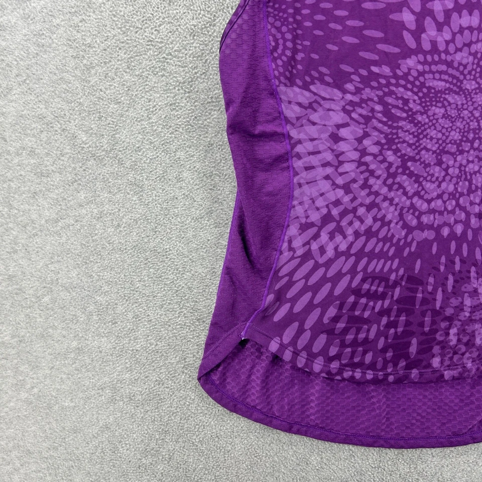 Camiseta sin mangas Asics para mujer talla pequeña púrpura espalda deportiva rendimiento para correr Foto 2 de 4