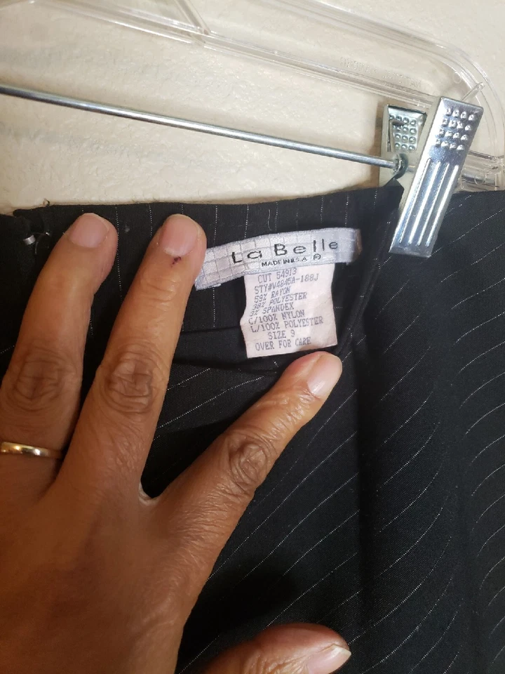 Falda bordada floral morada negra con La Belle para mujer talla 9 Foto 3 de 4