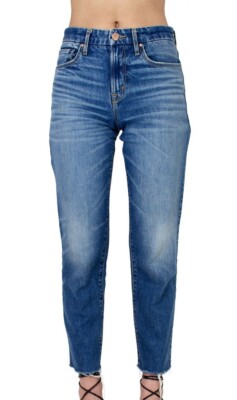 Porter Blue The Rebel Straight-Mabel High Rise Straight Leg Jeans Denim Women 33
