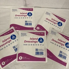Dynarex # 3494 Island Dressing Sterile 6x6 Inch, Lot of 5, Exp 01/27