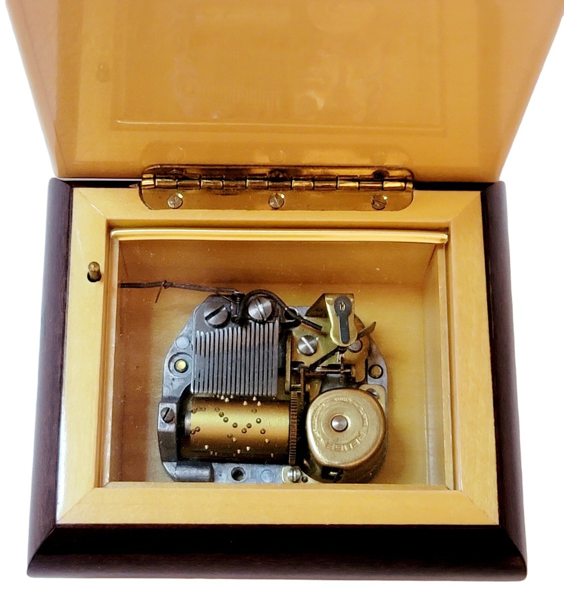 Vintage Reuge Inlaid Wood MUSIC Box Swiss Musical Movement Vintage Reuge Inlaid Wood MUSIC Box Swiss Musical Movement