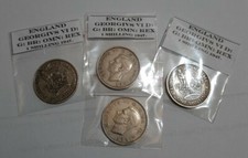 Vintage, Antique, Rare Coin. British One Shilling 1947.