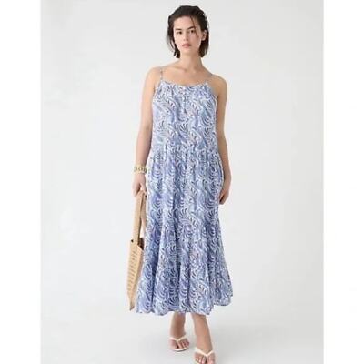 j crew tiered cotton voile dress J. Crew Tiered Cotton Voile Shift Maxi Dress S