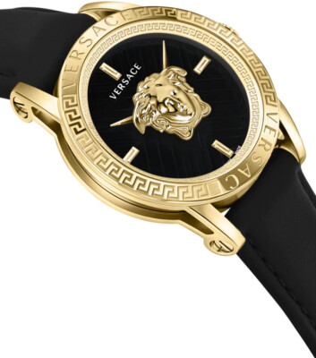 Versace VESN00422 V-Code Palazzo gold black Leather Men display picture 3