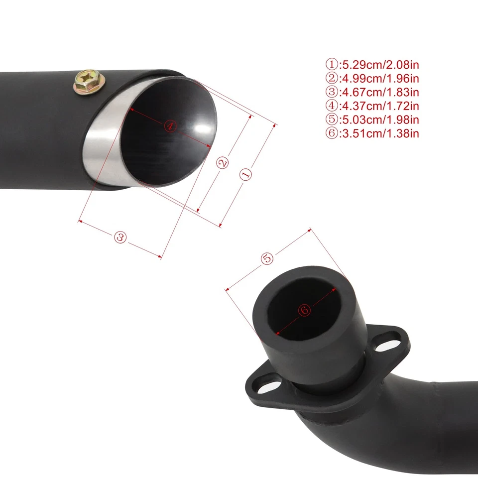 Exhaust Slash Pipe Muffler System For Honda SHADOW 1100 VT1100 ACE Aero Black - Image 3 of 4