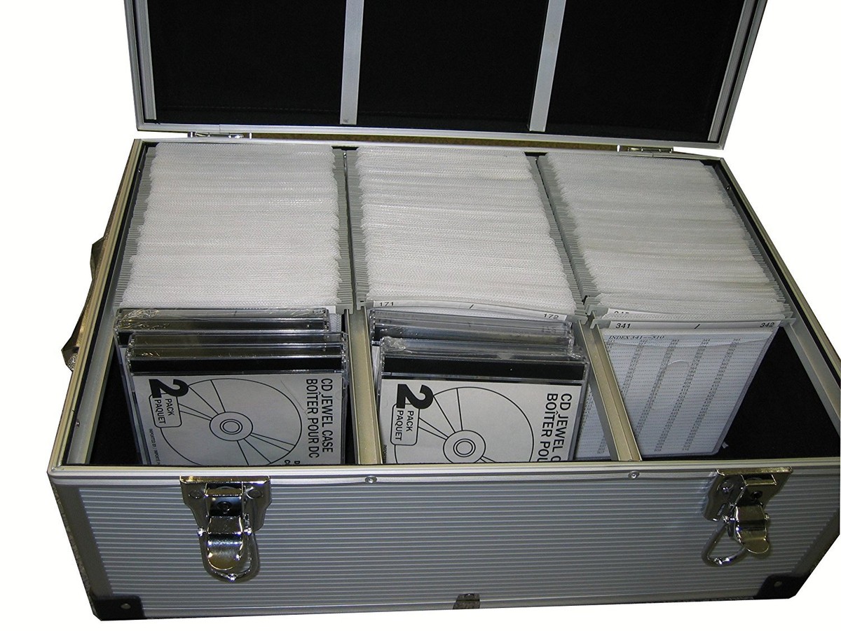 New 510 CD DVD Silver Hard Case Media Storage Holder w