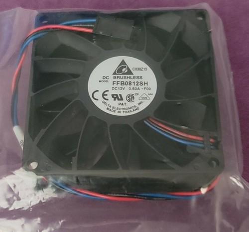 (3) DELTA ELECTRONICS FAN HARNESS ASSY. 12VDC 80MM FFB0812SH - Picture 3 of 3