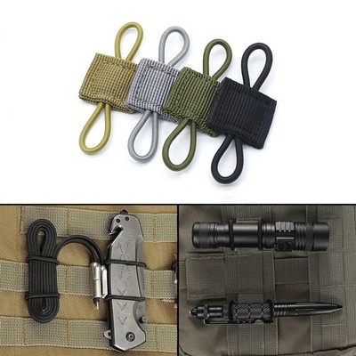 4/10pcs MOLLE Web Dominator Elastic Strap Gear Retainer Clip Black/Green