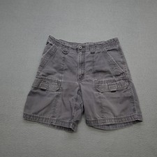 Wrangler Originals Cargo Shorts Mens Size 32x8 Faded Black Destressed Zip Pocket