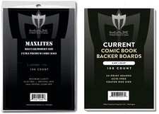 100 MaxLites 2 Regular / Modern Size Super Clear Comic Bags / Boards