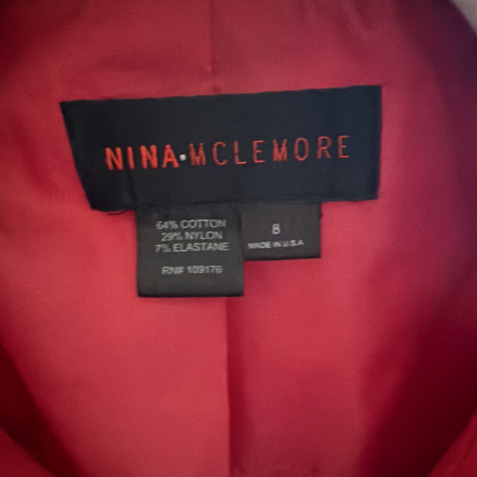Nina McLemore Red Button Basic Jacket Long Sleeve… - image 2