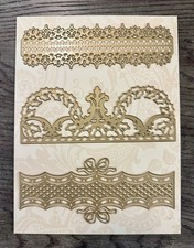 Anna Griffin FANCY HOLIDAY BORDER DIES 3-pc Metal Die Set AG1153 Christmas