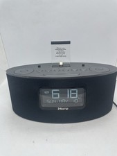 iHome iDL46 FM Cream Stereo Clock Radio with Lightening Dock for iPhone