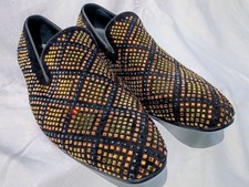 Moretti Sequin Rhinestone Mens Shoes Size 14 Dance Stage Retro
