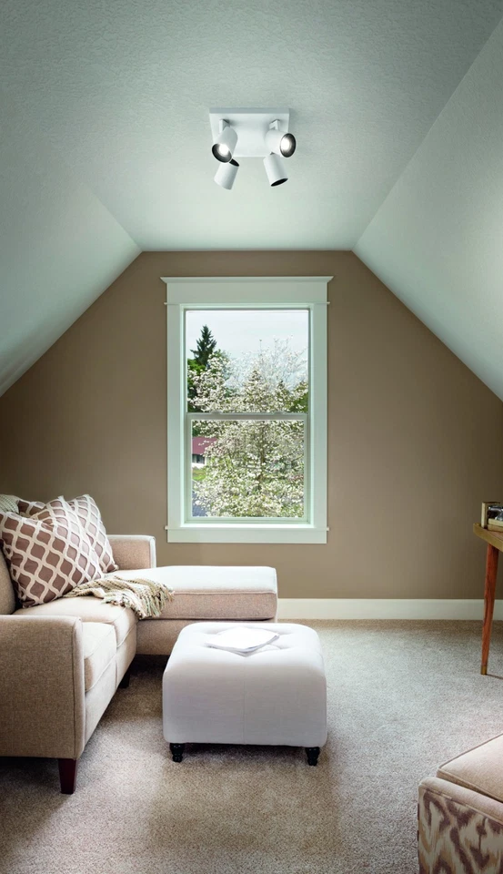 Fabas Luce Plafoniera Lampada Spot Faretto Modo 3451-84-212 Argento 4flg. GU10 - Immagine 2 di 4