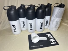 Six (6) Huel Tritan Shaker Bottles with Scoops Protein 17oz (1 Brand New!)