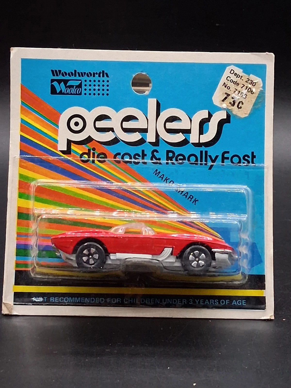 🚗 Vintage Playart Woolworth Woolco Peelers Mako Shark Diecast Car 1/64 MOC 🚗