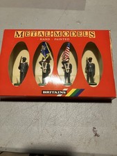 W. Britain 54mm glossy 7306 U.S. Army Colour Party Set