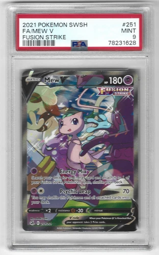 Pokemon Card PSA 9 Mew V 251/264 Fusion Strike Full Art 2021