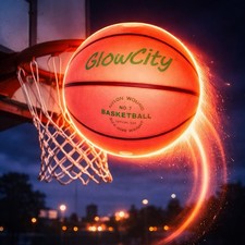 GlowCity Light Up LED Basketball Glow in Dark Official Size 7 - 29.5"