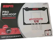 ESPN Over The Door Basketball Hoop, Includes 2 Mini Basketballs and Pump