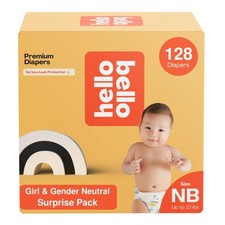 Hello Bello Newborn Premium Diapers, Size NB - Up to 10 lbs Surprise Pack for