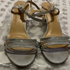 Badgley Mischka Glittering Silver Heels