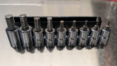 Used Matco Tools Allen/Hex Head Sockets 3/8 Drive 9pc SBXYM10R