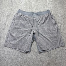 Lululemon T.H.E Shorts 9" Linerless Men 2XL Gray Gravel Dust Marbled b091