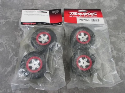 TRAXXAS WHEEL AND TIRE SET FOR 1/16 4WD SLASH - NEW IN PACKAGE - Image 1 of 4