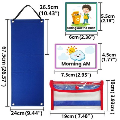 70 Cards Visual Schedule Chart For Kids Autism Montessori Learning Toy