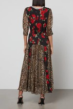 Rixo London meg rose print maxi dress size L (UK14/AU14)