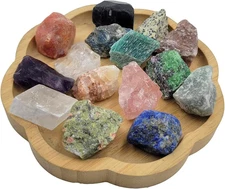 15 Colors Healing Crystals Bulk Set, Raw Energy Stones 1-1.5'' for Reiki Chakra